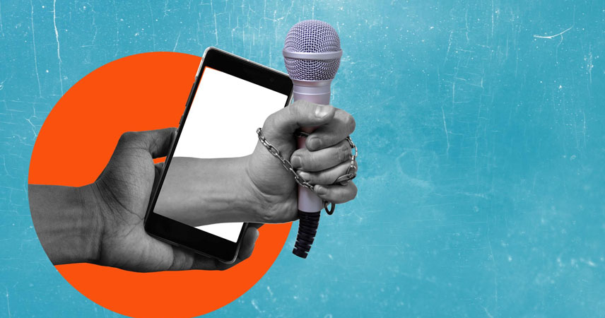 Kitle iletişim araçları olarak mikrofon ve telefon kullanıldığı görülüyor.